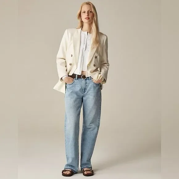 NWT J CREW New Jackie cardigan in premium ultra-fine cotton in white - Picture 4 of 7